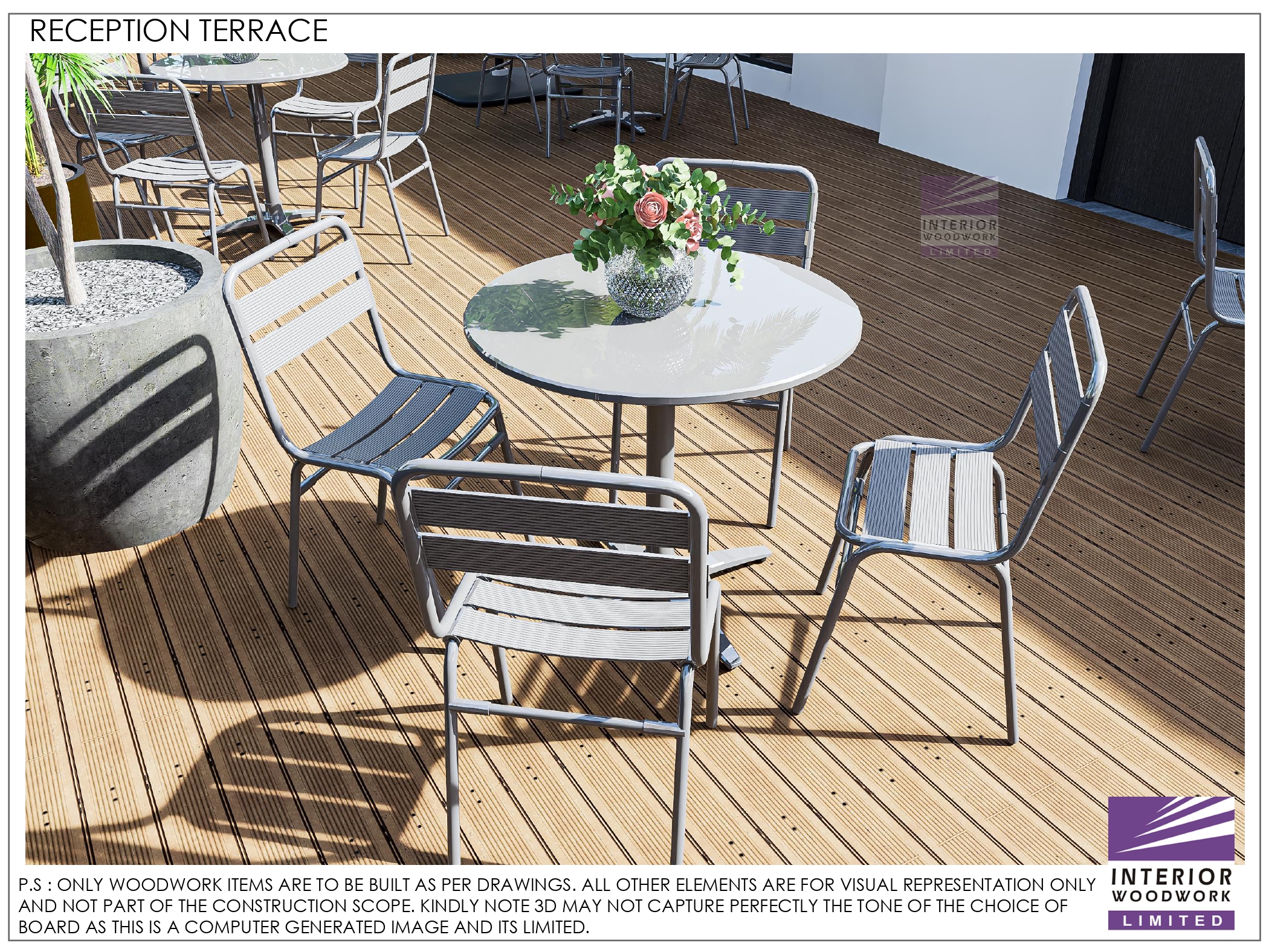 Reception terrace seating at The Hill Station